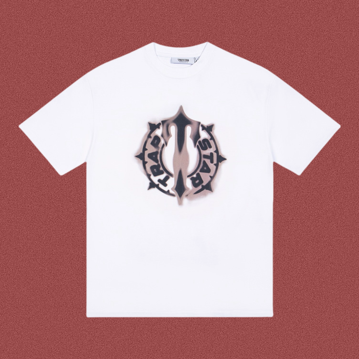 Trapstar Spiked Circle "T" Graphic Tee - White/Khaki