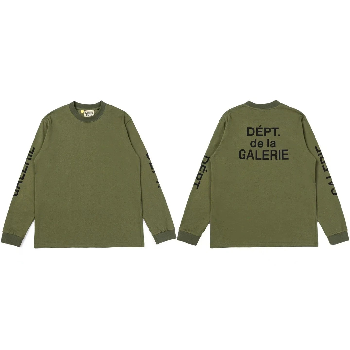 Gallery Dept. Sleeve Print DÉPT. de la GALERIE Long Sleeve T-Shirt - Army Green