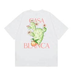Casablanca Blooming Cactus Back Graphic T-Shirt - White