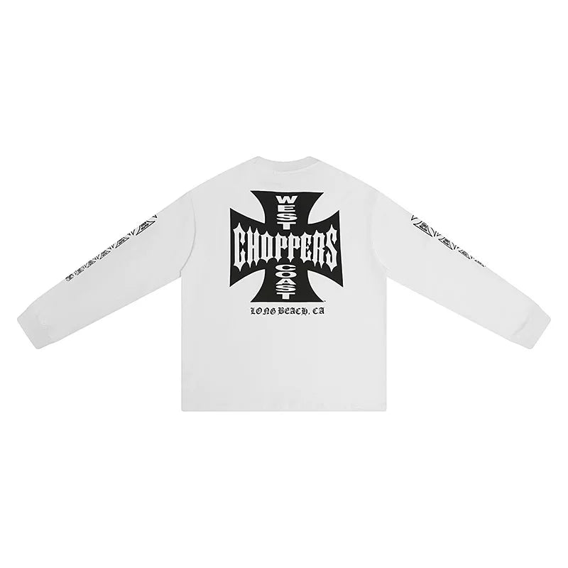 West Coast Choppers Cross Print ERD Stylist Same Style Waffle Sanskrit Long Sleeve (3)