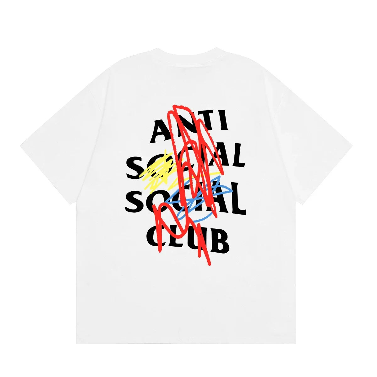 Anti Social Social Club Multi-Color Scribble Logo T-Shirt - White