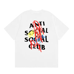 Anti Social Social Club Multi-Color Scribble Logo T-Shirt - White