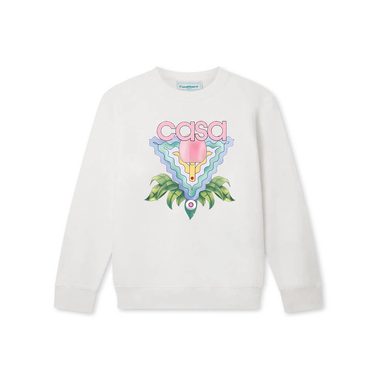 Casablanca Pyramid Ice Cream Graphic Sweatshirt - White