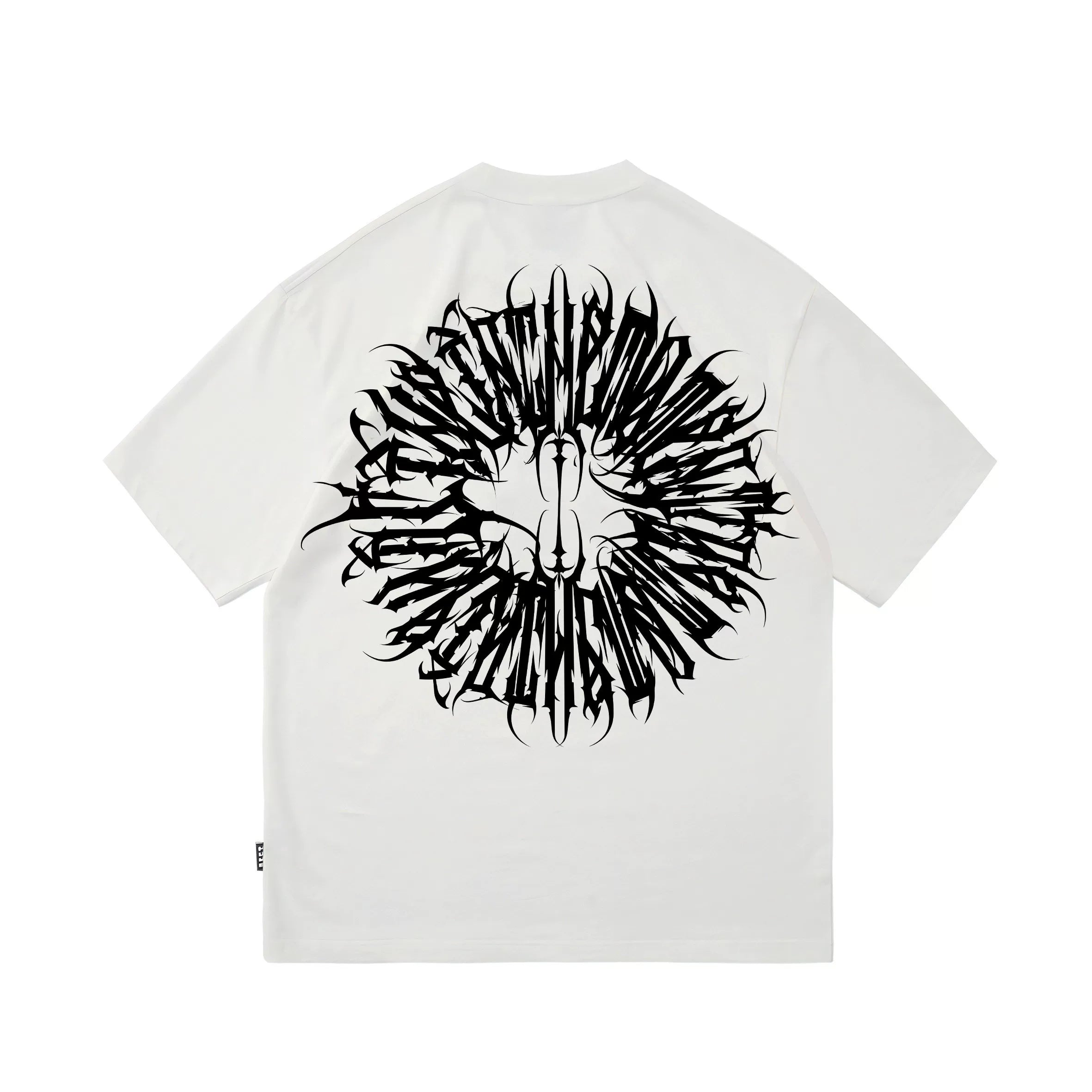 Loose T-shirt Chicano Dark Flower Font West Coast Printed High Street Short Sleeve American Heavy Cotton Trendy Brand