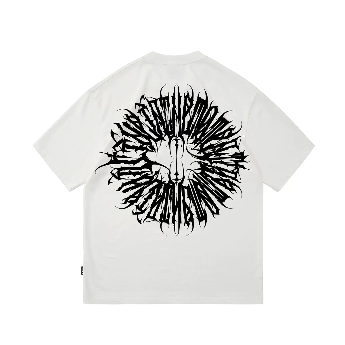 Loose T-shirt Chicano Dark Flower Font West Coast Printed High Street Short Sleeve American Heavy Cotton Trendy Brand