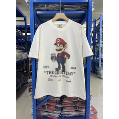 VTG T Shirts Men Creative Pure Cotton High-Street Fashion