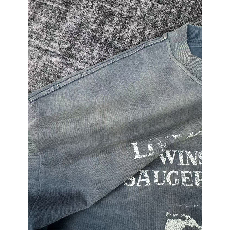 VTG T Shirts Men Creative Pure Cotton High-Street Fashion