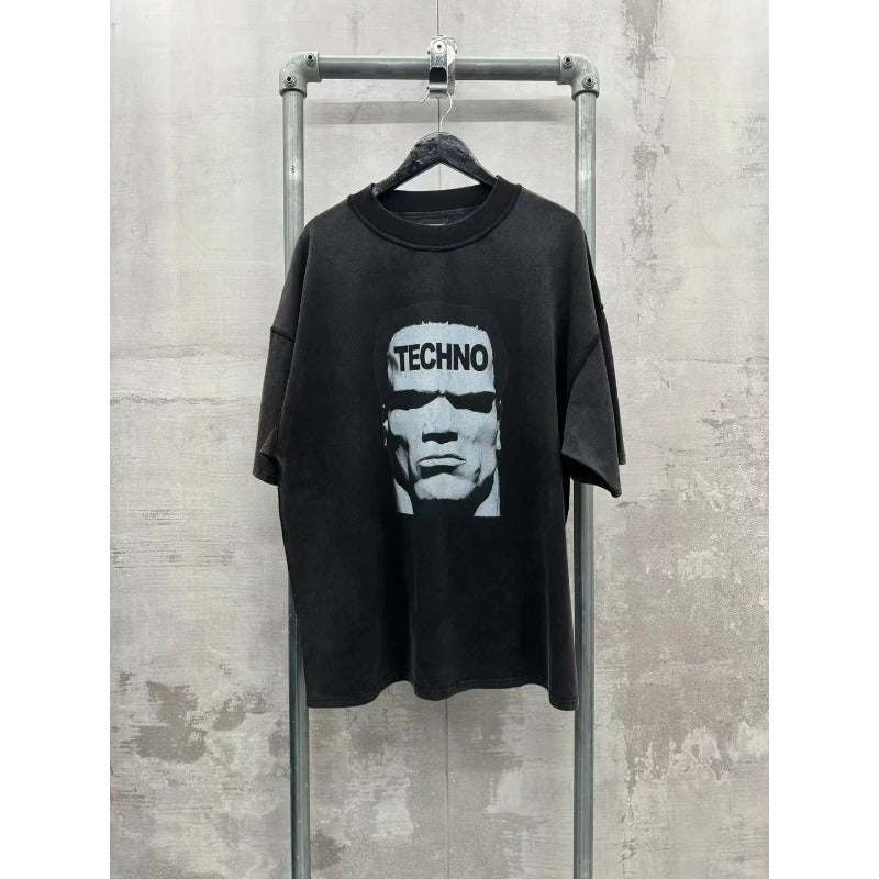 VTG T Shirts Men Creative Pure Cotton High-Street Fashion