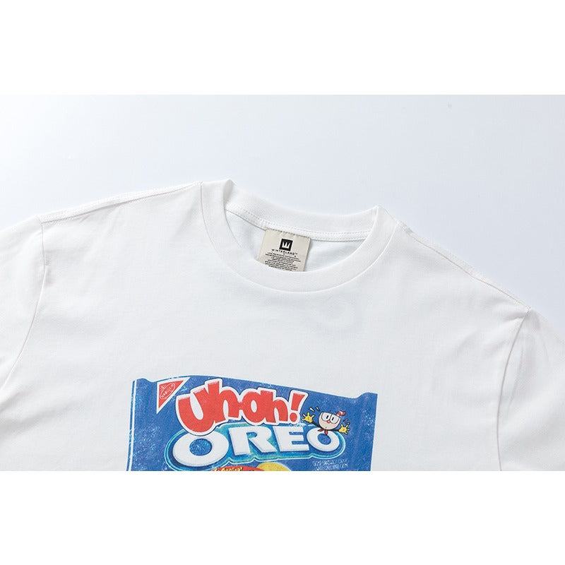 VTG T Shirts Men Creative Pure Cotton High-Street Fashion