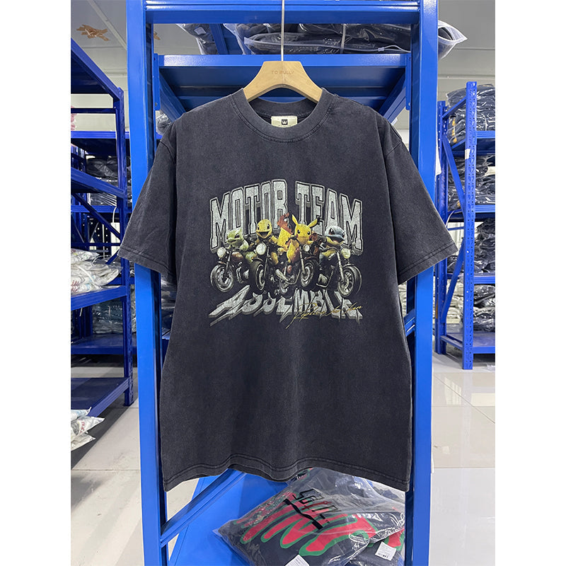 VTG T Shirts Men Creative Pure Cotton High-Street Fashion