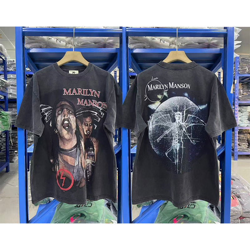 VTG T Shirts Men Creative Pure Cotton High-Street Fashion