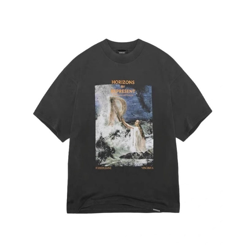 VTG T Shirts Men Creative Pure Cotton High-Street Fashion