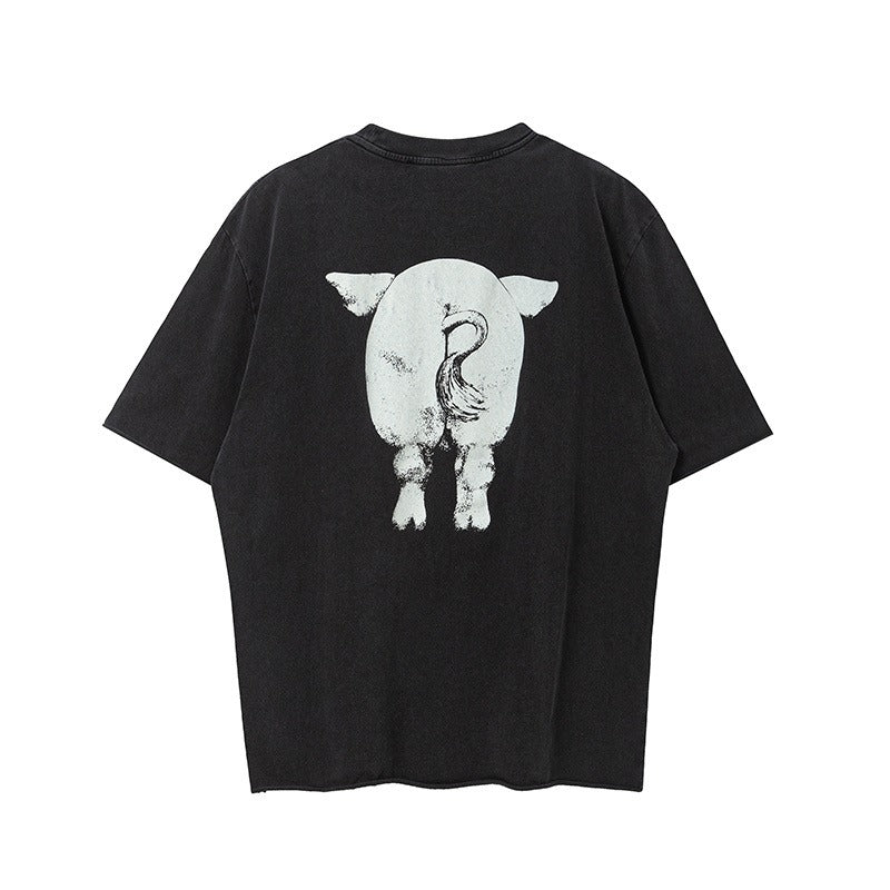 VTG T Shirts Men Creative Pure Cotton High-Street Fashion