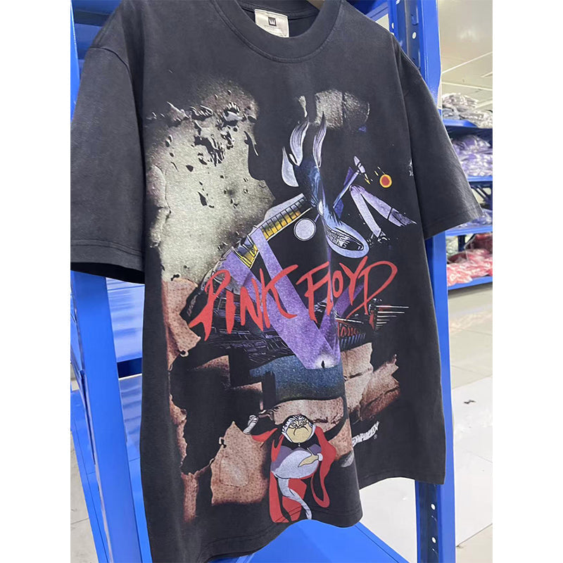VTG T Shirts Men Creative Pure Cotton High-Street Fashion