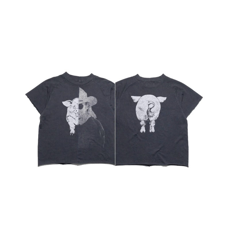 VTG T Shirts Men Creative Pure Cotton High-Street Fashion