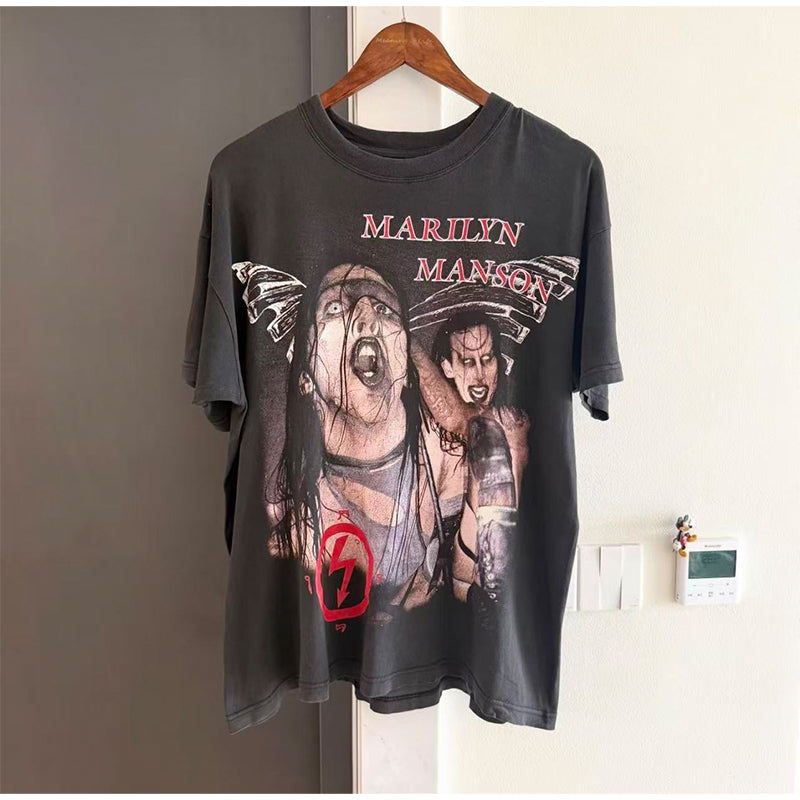 VTG T Shirts Men Creative Pure Cotton High-Street Fashion