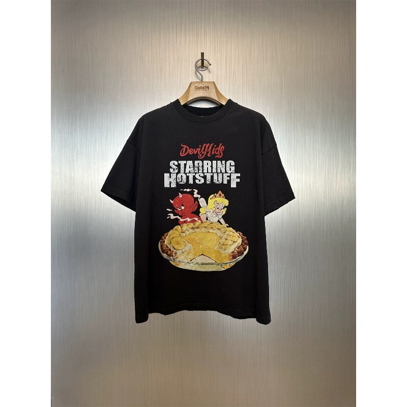 VTG T Shirts Men Creative Pure Cotton High-Street Fashion