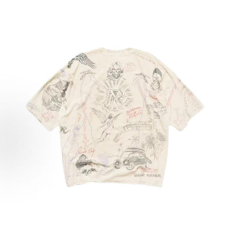 VTG T Shirts Men Creative Pure Cotton High-Street Fashion